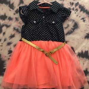 Denim top, Tutu bottom.